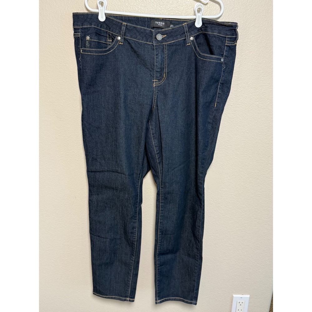 Torrid Denim Womens 20S Dark Wash Skinny Jeans Stretch Plus Size Short 20 S